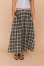 FINAL SALE - Tatum Plaid Maxi Skirt in Black