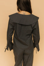 Mara Checkered Top in Midnight