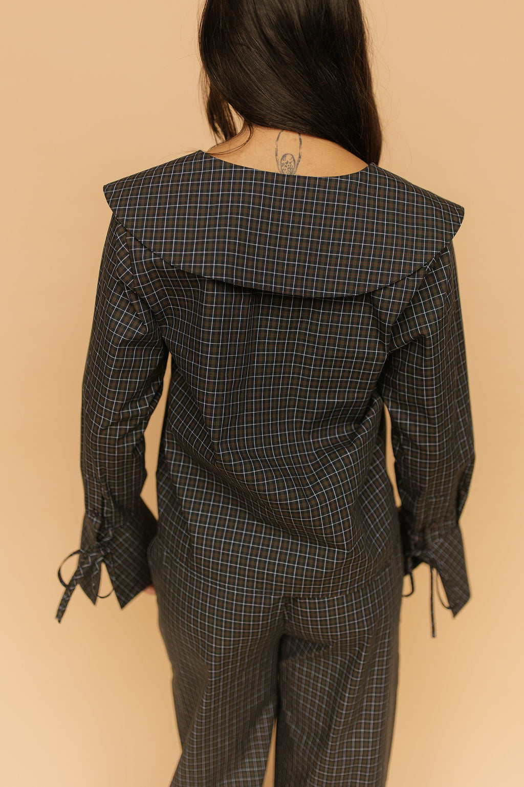Mara Checkered Top in Midnight