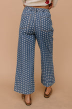 Painted Roses Denim Pants