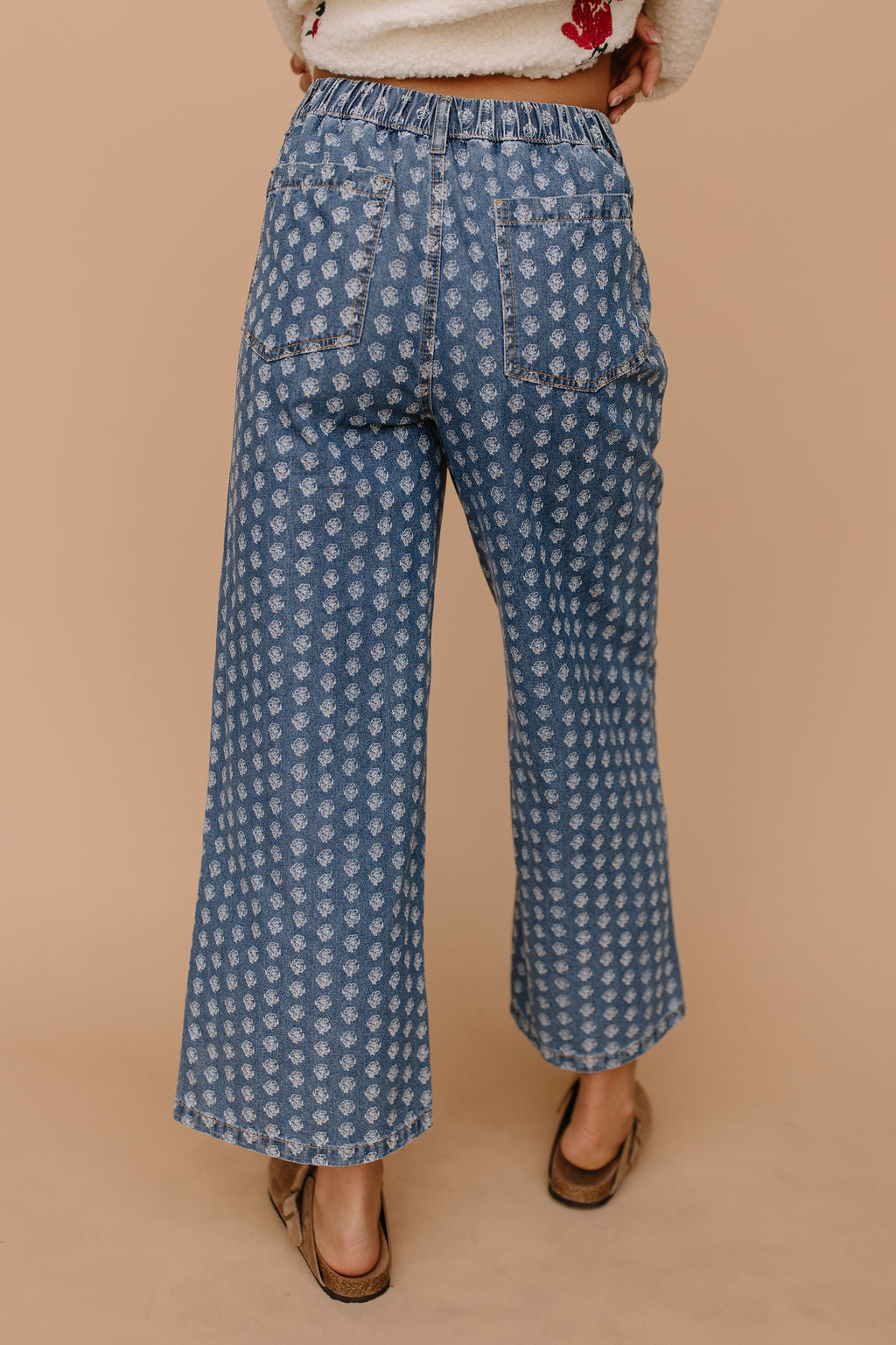Painted Roses Denim Pants