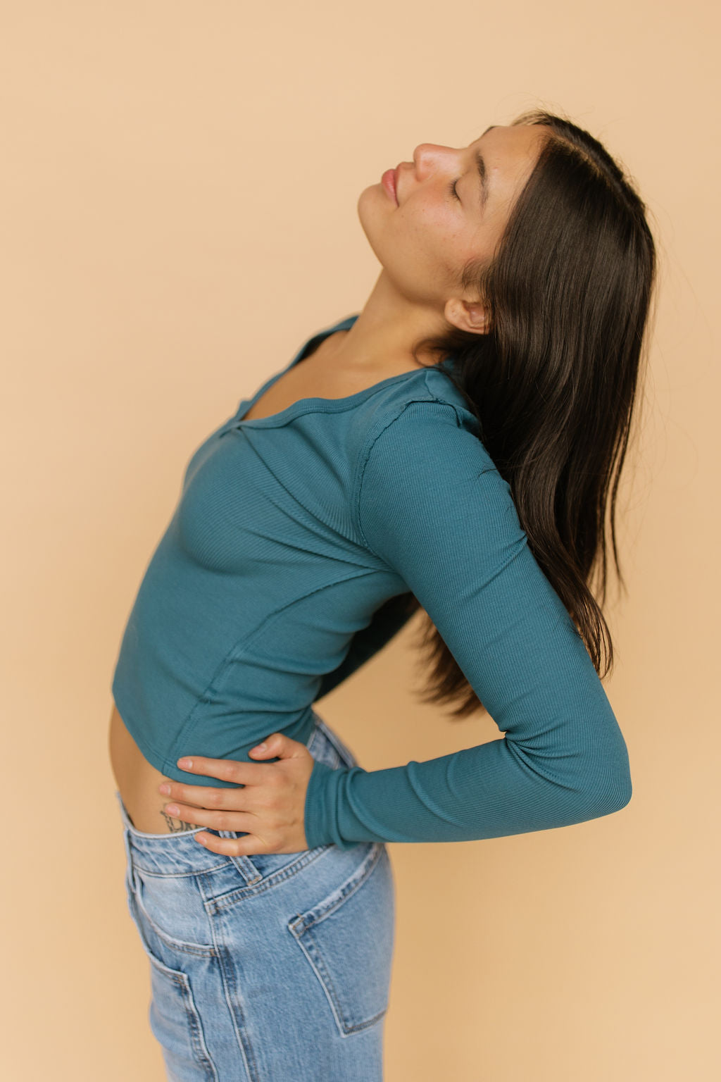 Free People Neria Long Sleeve in Blue – Henly