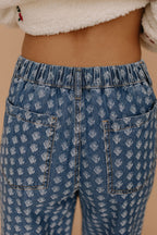 Painted Roses Denim Pants