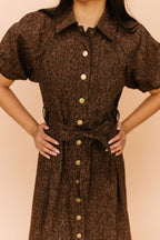 Roxana Leopard Denim Dress