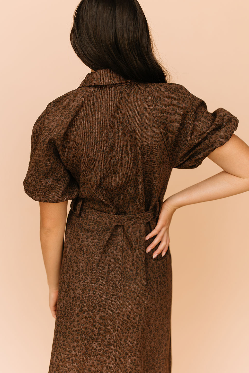 Roxana Leopard Denim Dress