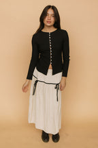FINAL SALE - Indy Ribbed Cardigan in Black