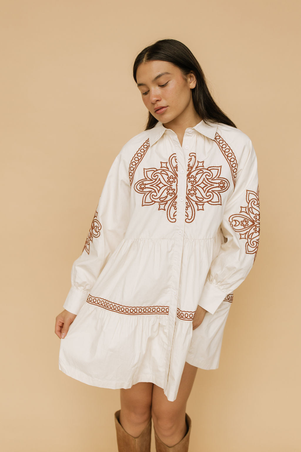 FINAL SALE - Camille Embroidered Dress