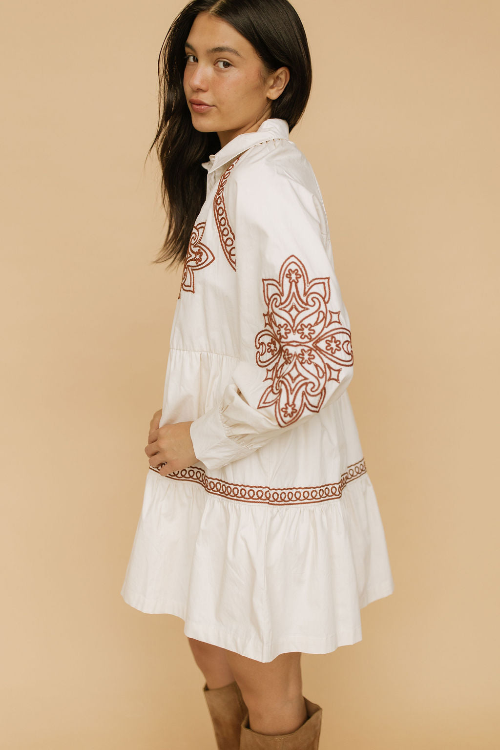 FINAL SALE - Camille Embroidered Dress Secondary image