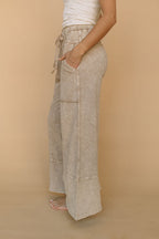 Milo Lounge Pants in Oatmeal Acid Wash
