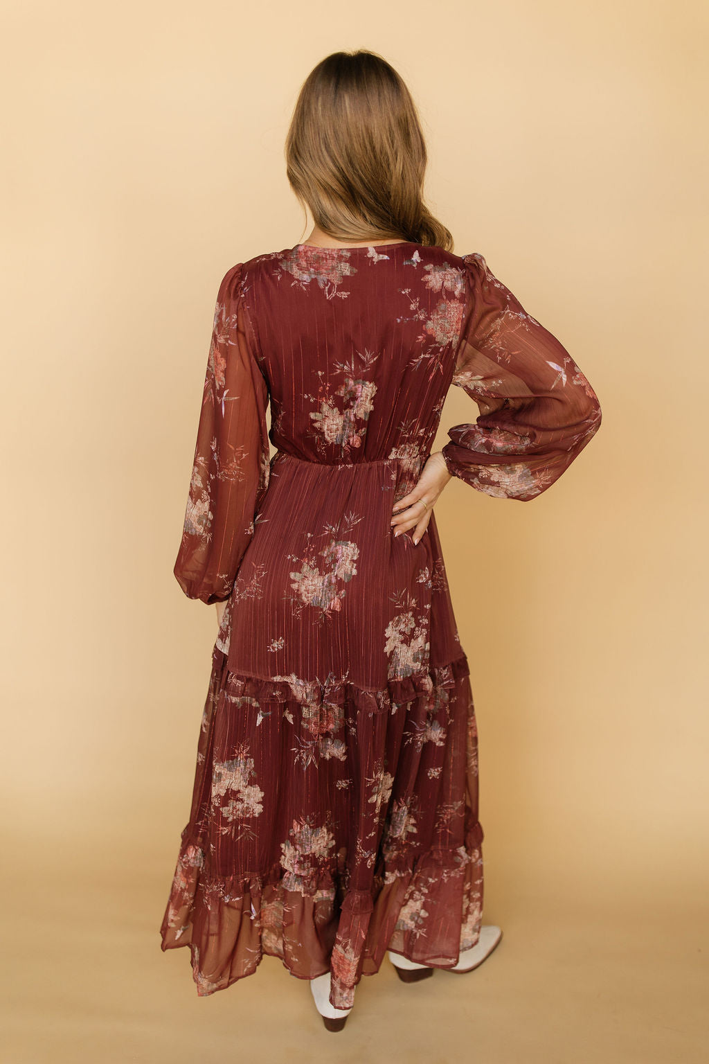 FINAL SALE - Merlot Blooms Maxi
