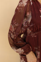 FINAL SALE - Merlot Blooms Maxi