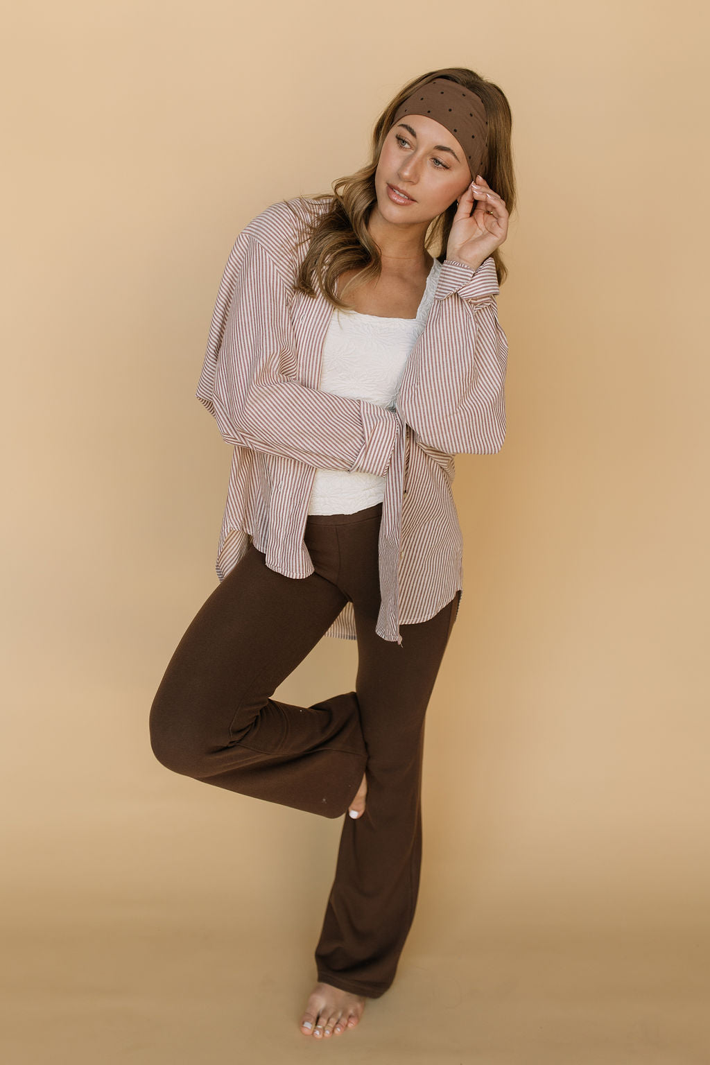 FINAL SALE - Cozy Core Fleece Pants in Chocolate