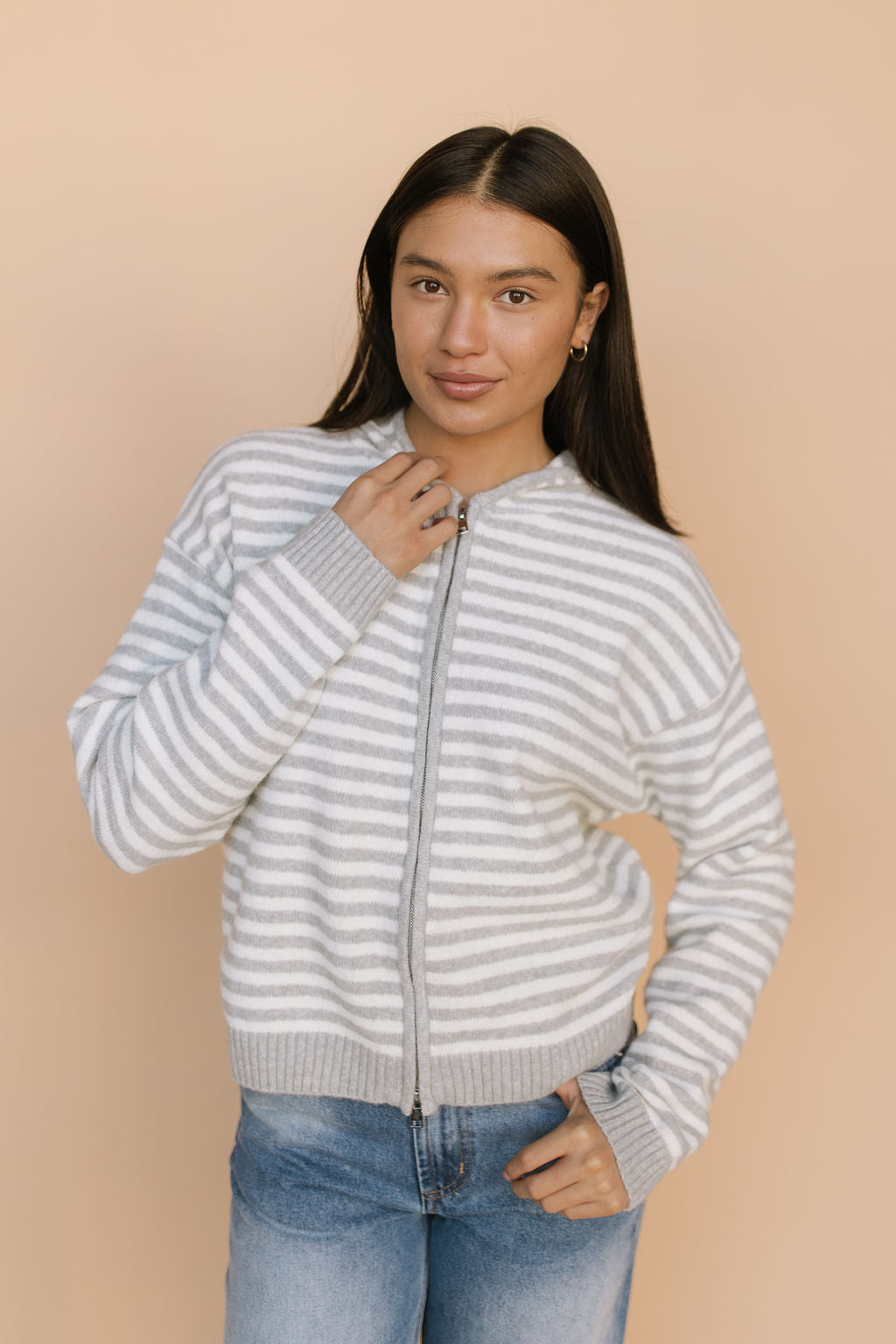 Myles Stripe Hooded Jacket