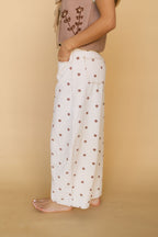 Dotted Barrel Jeans in Brown