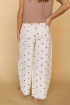 Dotted Barrel Jeans in Brown