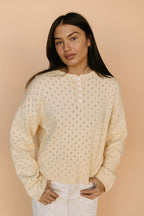 Jules Pointelle Sweater in Buttercup