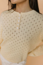 Jules Pointelle Sweater in Buttercup