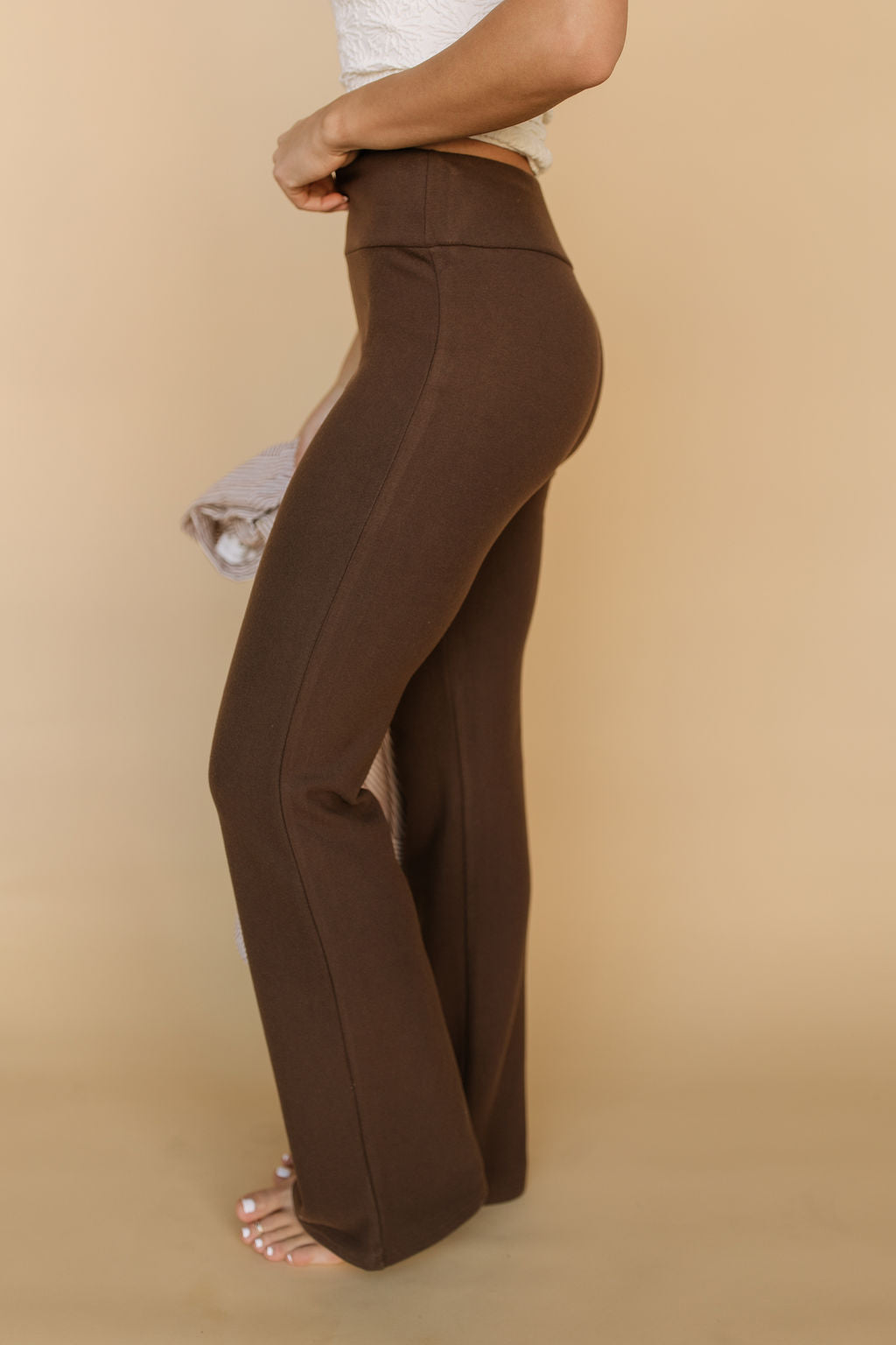 FINAL SALE - Cozy Core Fleece Pants in Chocolate Secondary image