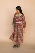 Madison Plaid Midi in Red