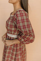 Madison Plaid Midi in Red