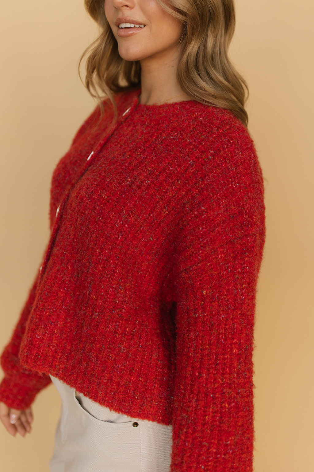 Rachel Cardigan in Red