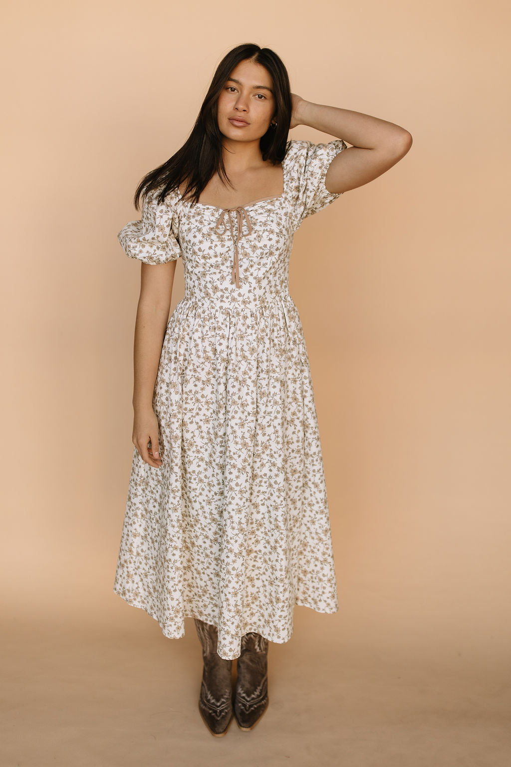Venice Floral Midi in Cream