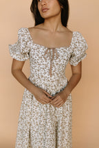 Venice Floral Midi in Cream