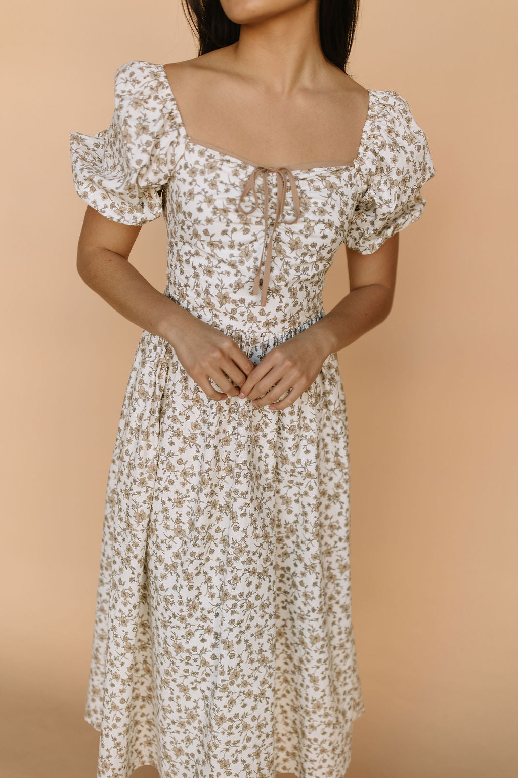 Venice Floral Midi in Cream