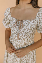 Venice Floral Midi in Cream