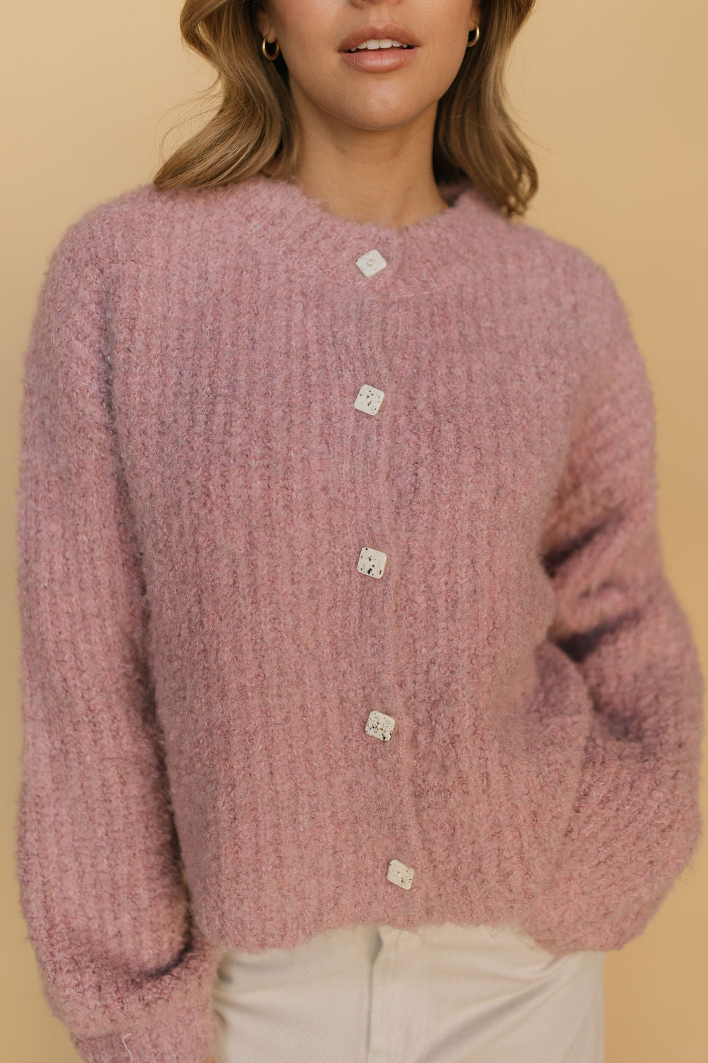 Rachel Cardigan in Mauve