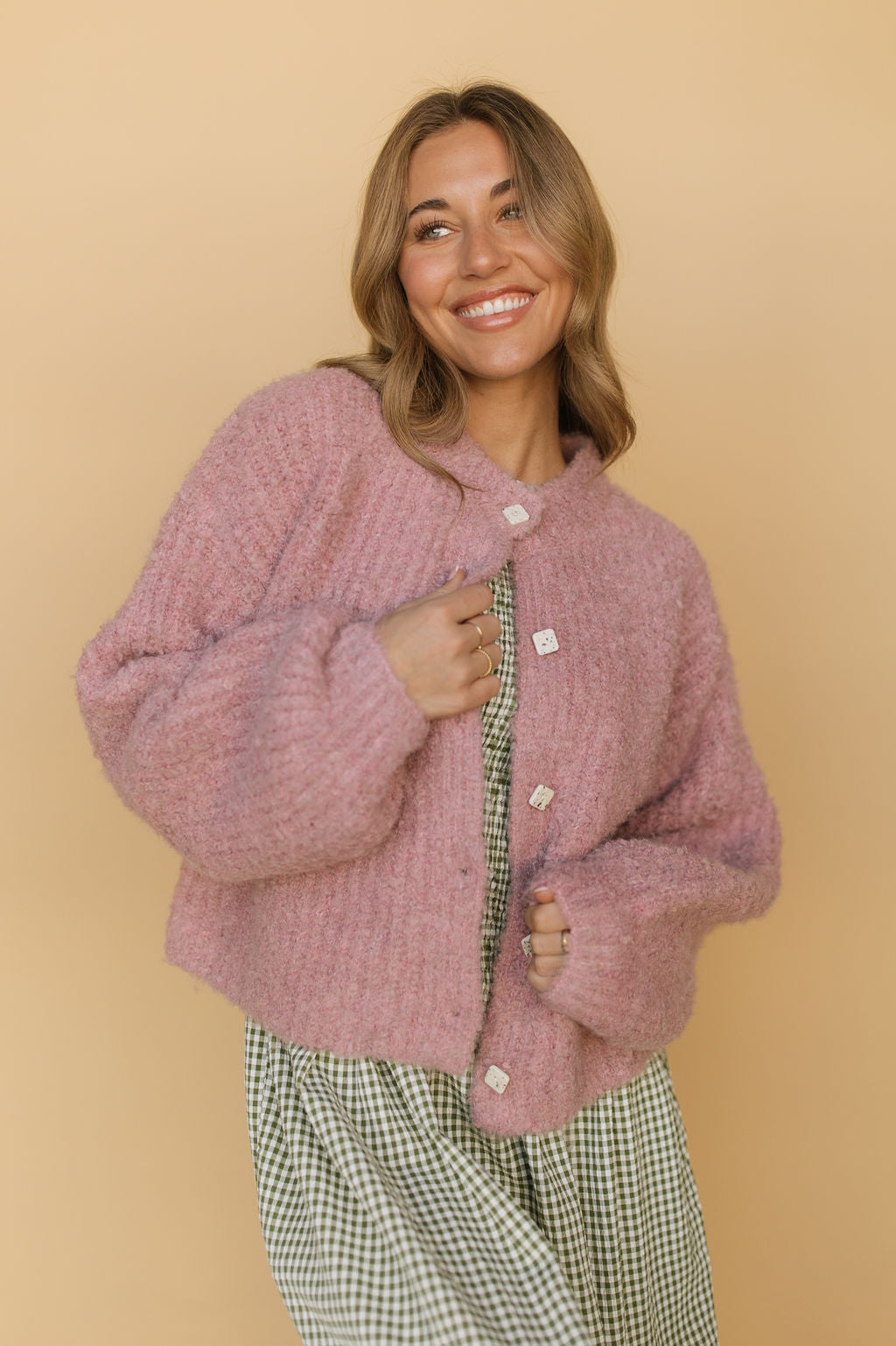 Rachel Cardigan in Mauve Main image