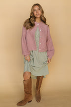 Rachel Cardigan in Mauve