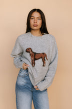 FINAL SALE - Hound Knit Sweater in Grey