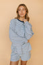 Porter Fleece Stripe Long Sleeve in Light Blue