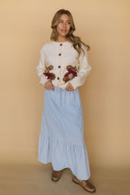 Selene Gingham Skirt in Blue