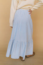Selene Gingham Skirt in Blue