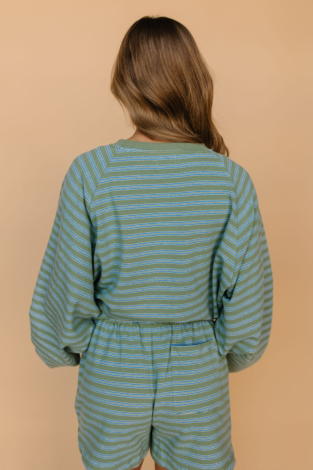 Britton Stripe Long Sleeve in Sage