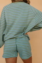 Britton Stripe Shorts in Sage