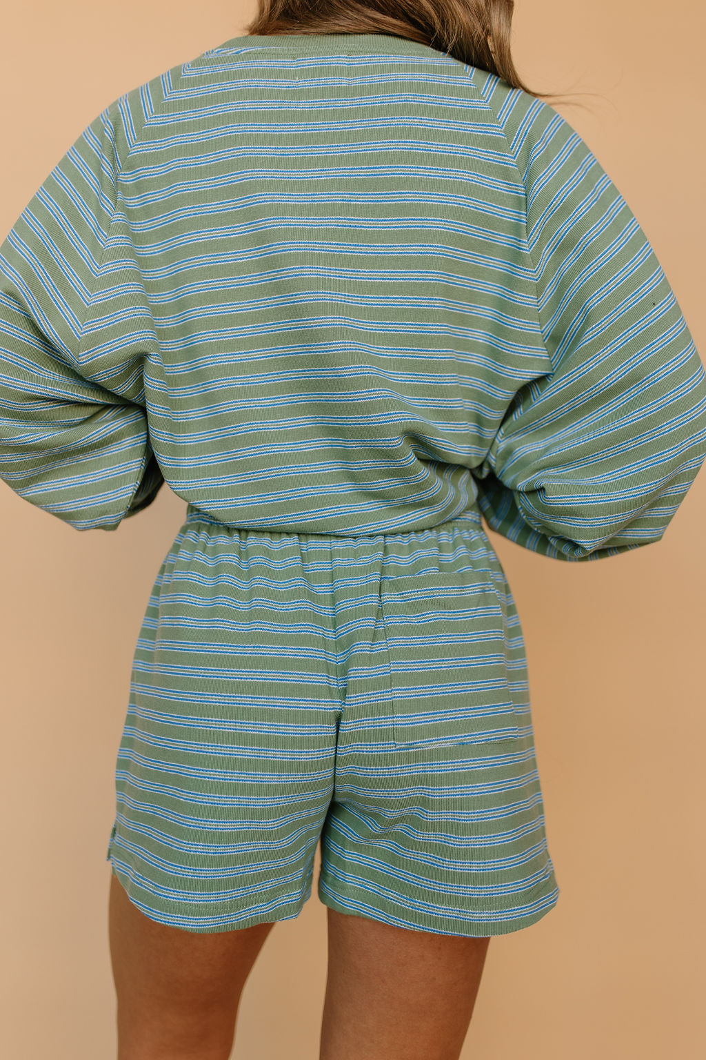 Britton Stripe Shorts in Sage