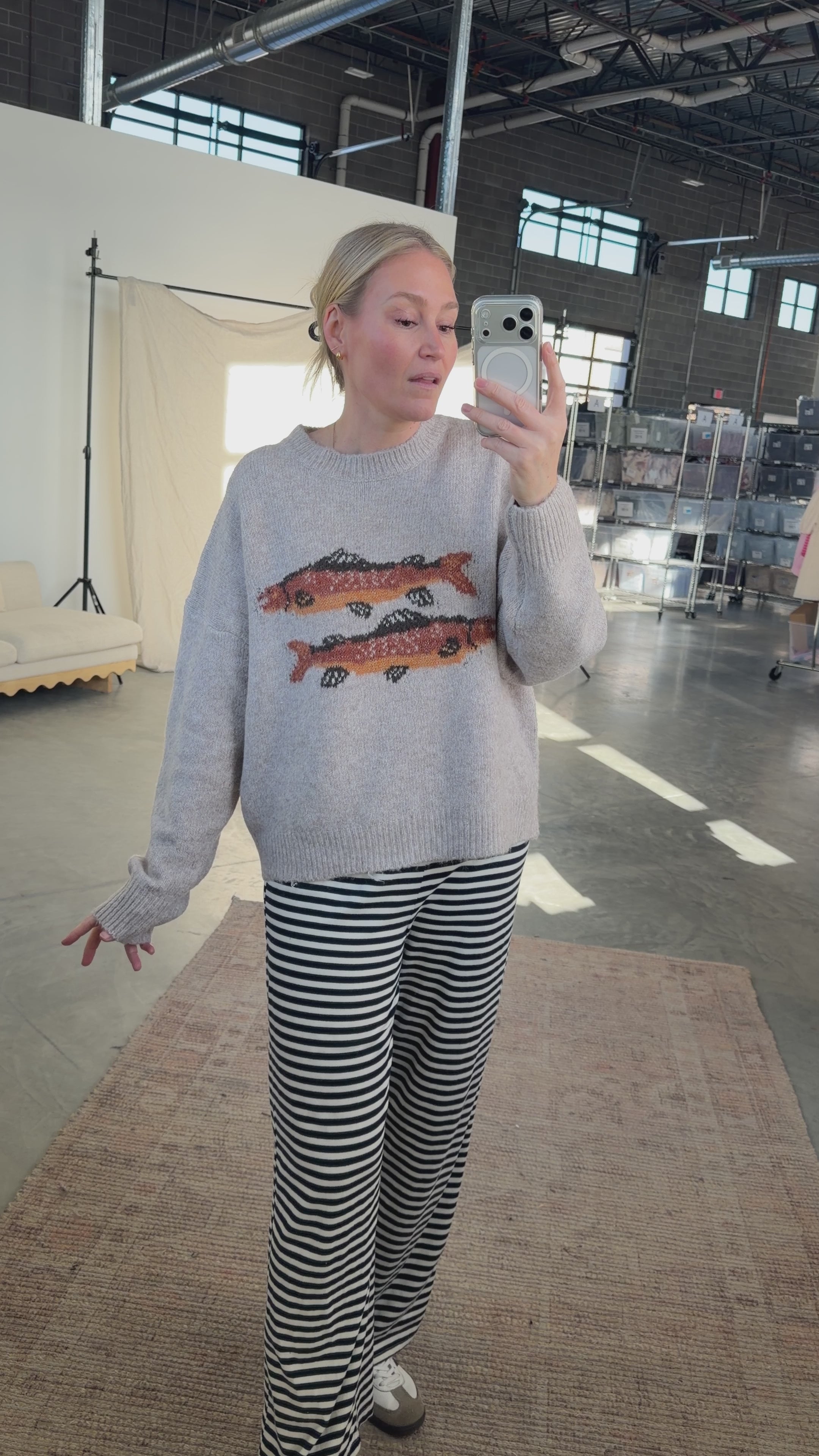 Trout Knit Sweater in Oatmeal