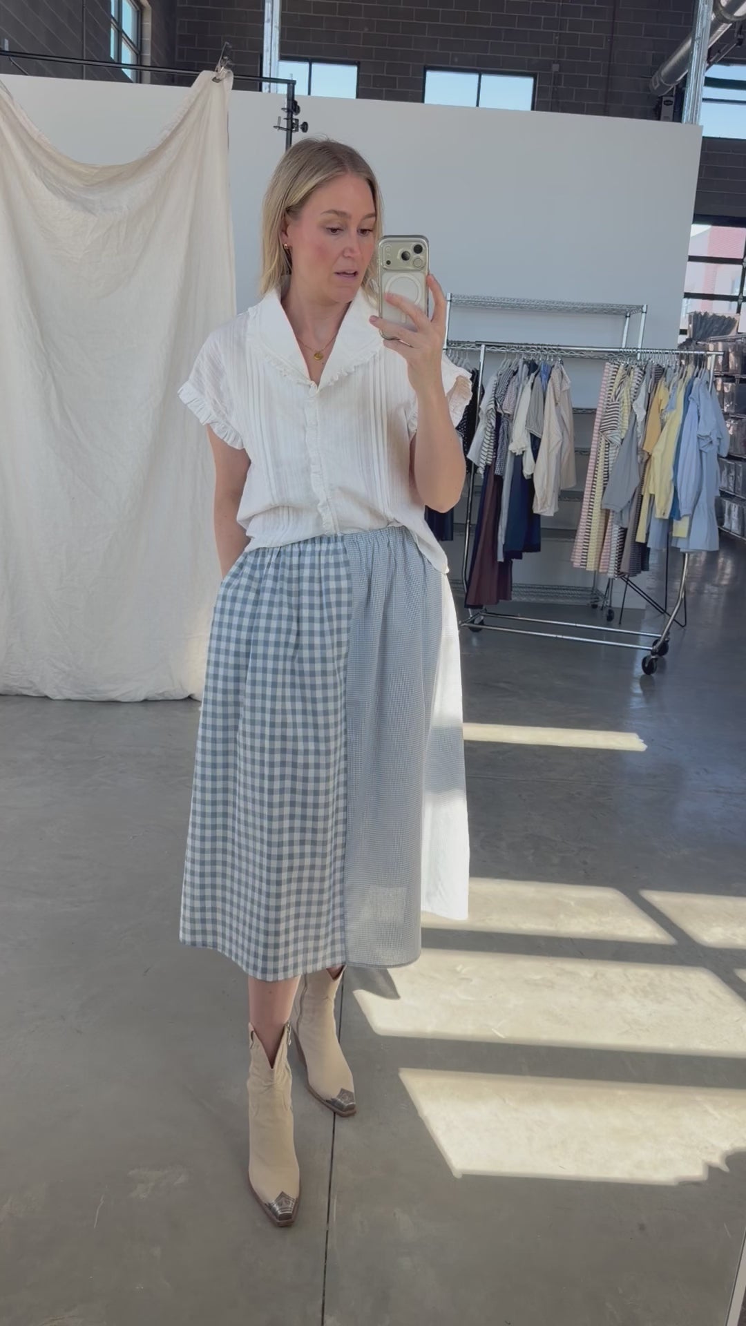 Caroline Gingham Skirt