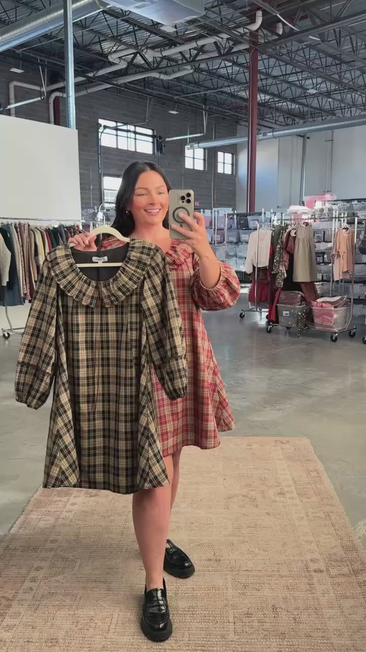 Madison Plaid Shift Dress