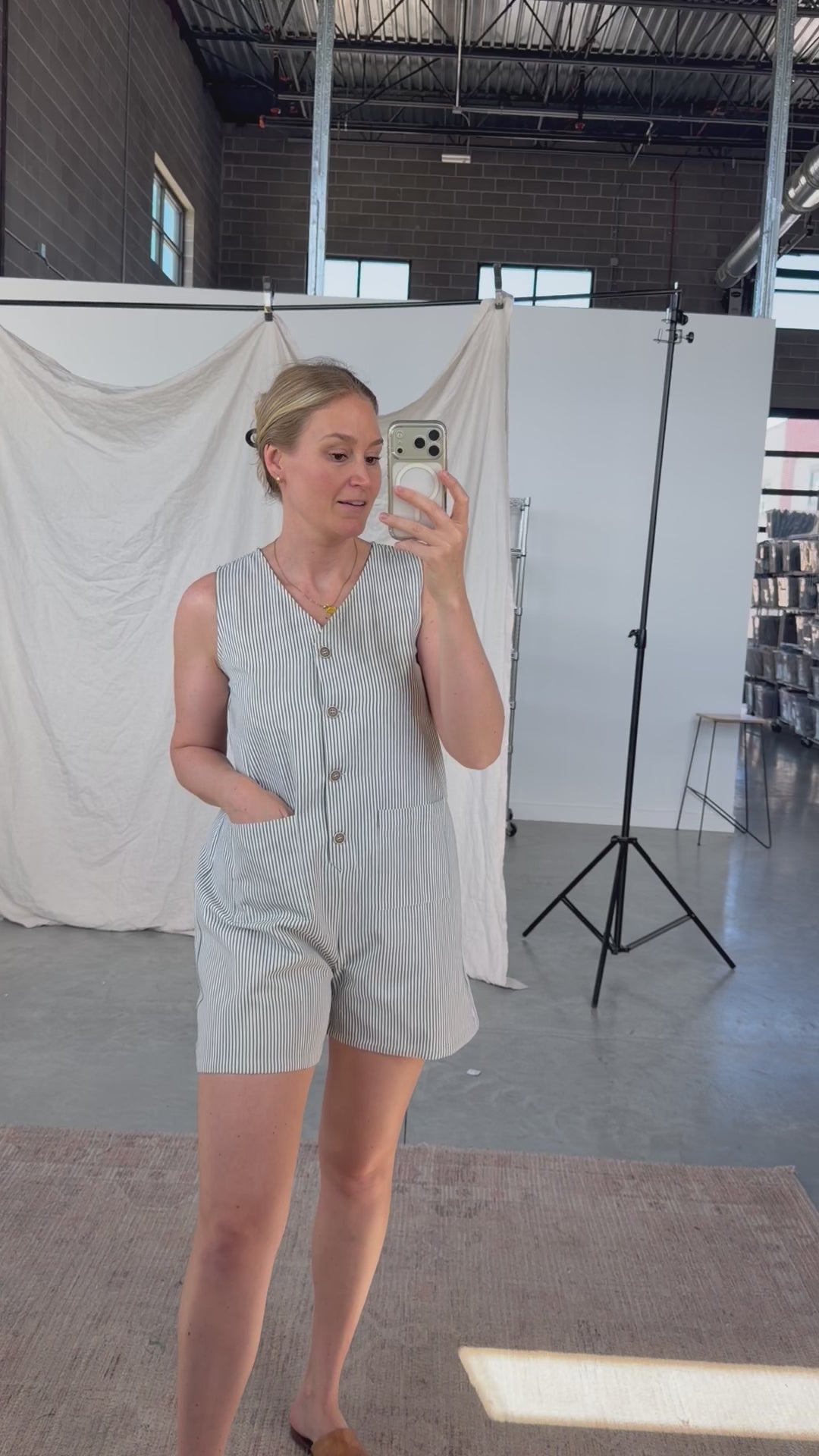 Newport Pinstripe Romper