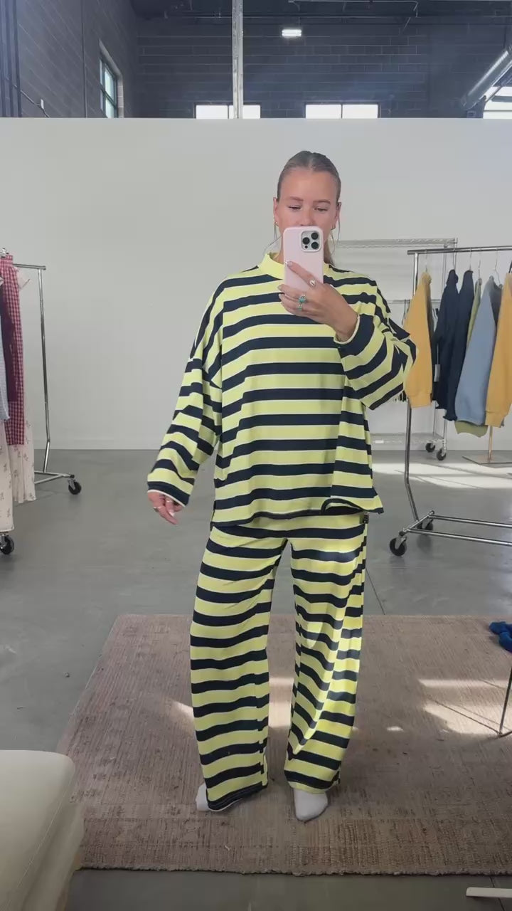 Lemon Fizz Stripe Pants