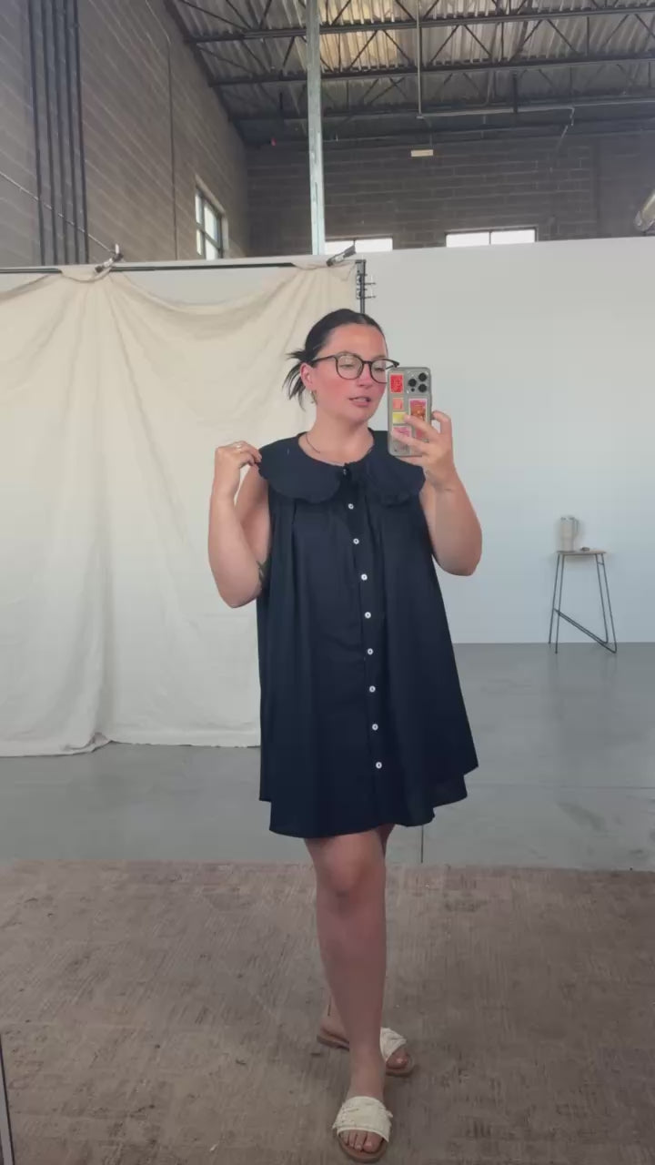 Willow Cotton Linen Babydoll Dress