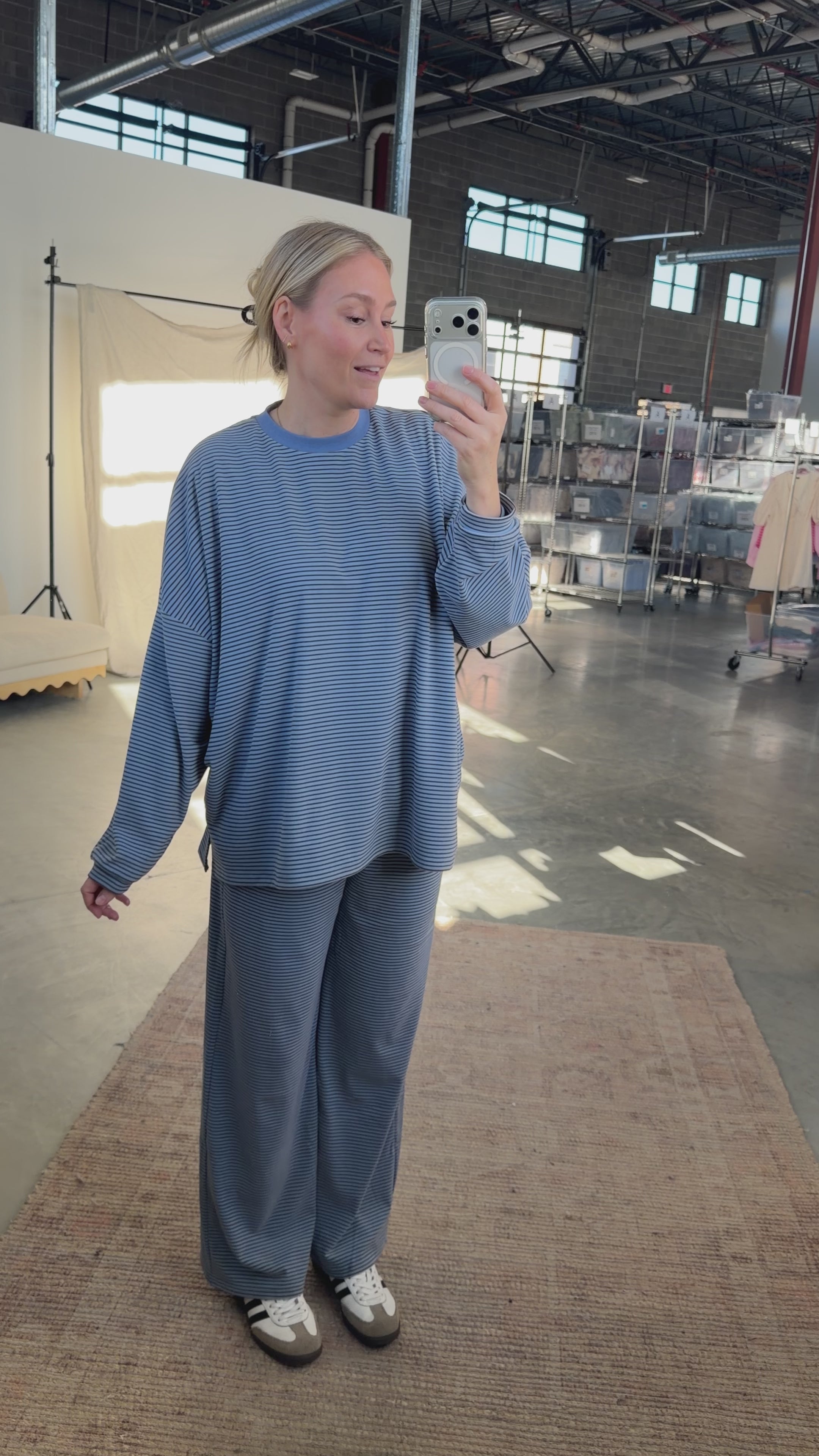FINAL SALE - Porter Fleece Stripe Pants