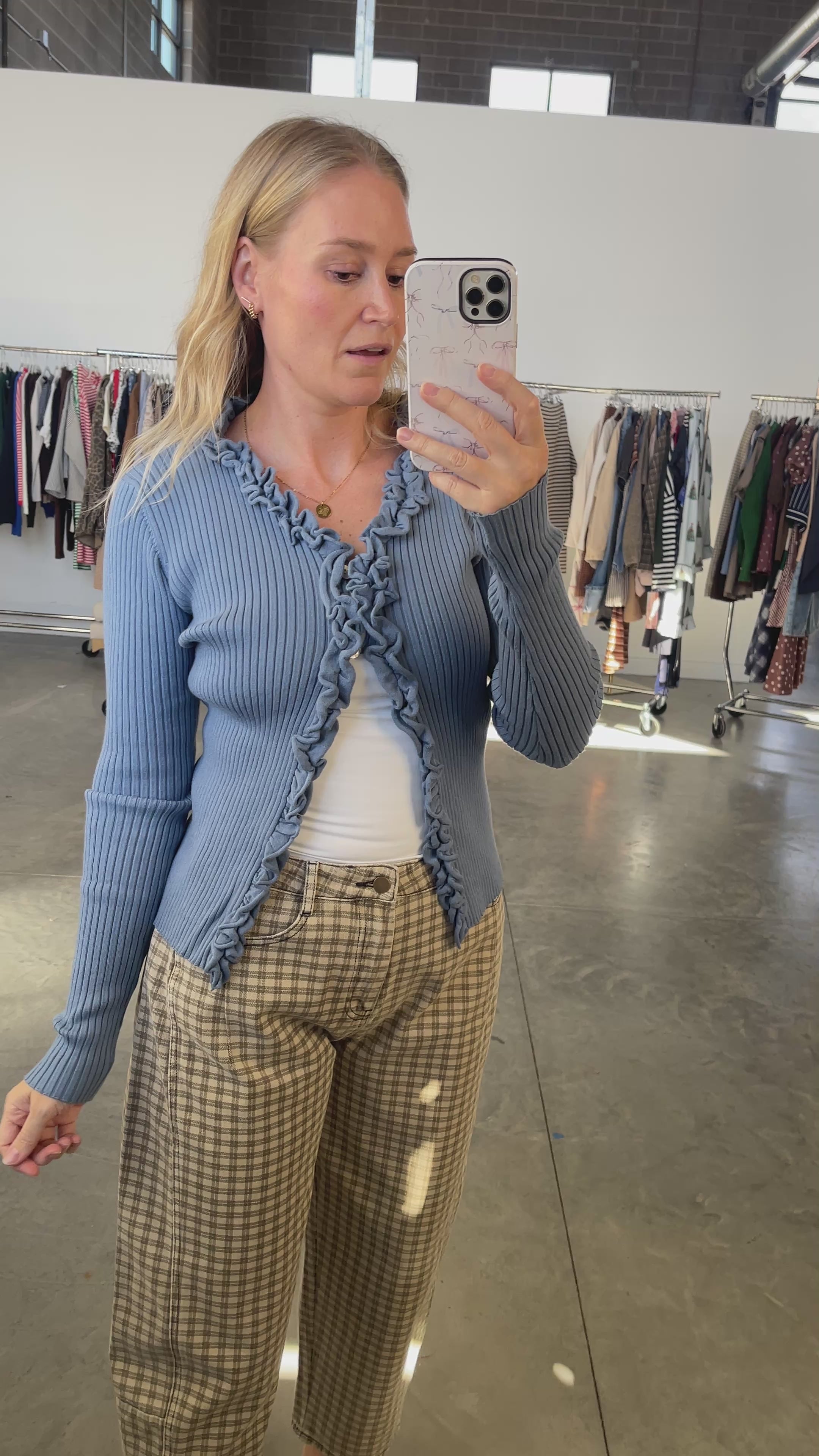 FINAL SALE - Kelsey Ruffle Cardigan