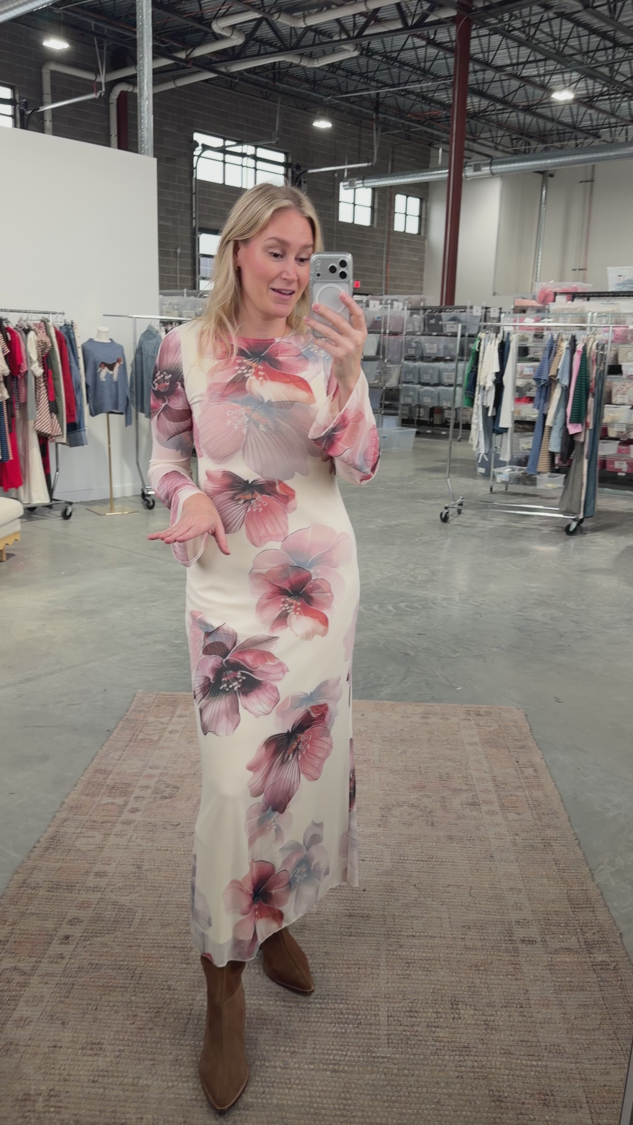 FINAL SALE - Ariana Mesh Maxi in Ivory