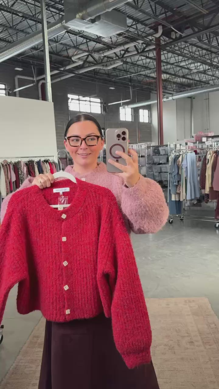 Rachel Cardigan in Red