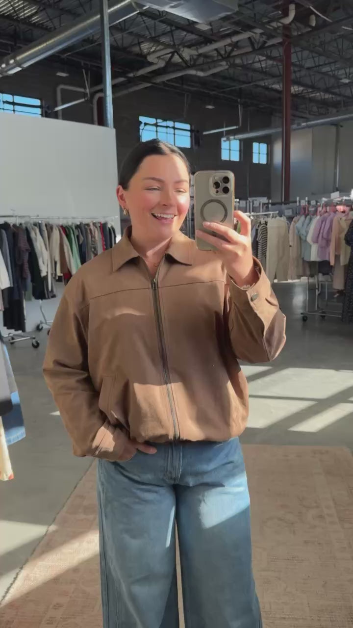 Egan Suede Bomber Jacket